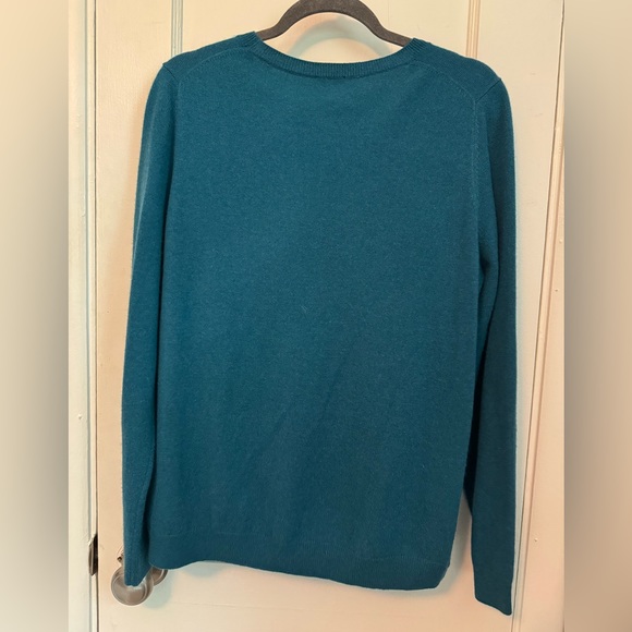 Talbots Pure Cashmere Teal Sweater - Picture 4 of 4